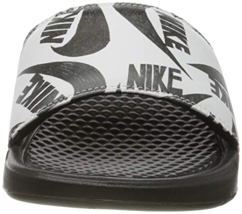 Nike Benassi JDI Print, Zapatilla de Correr Hombre, Negro/Negro/Blanco, 40 EU