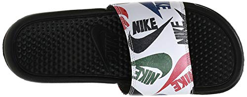 Nike Benassi JDI Print, Zapatilla de Correr Hombre, Negro/Negro/Blanco/Multi/Color, 40 EU
