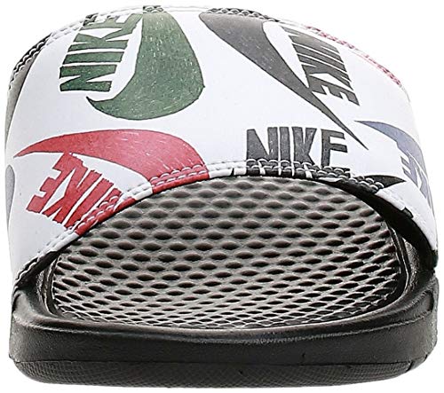 Nike Benassi JDI Print, Zapatilla de Correr Hombre, Negro/Negro/Blanco/Multi/Color, 40 EU
