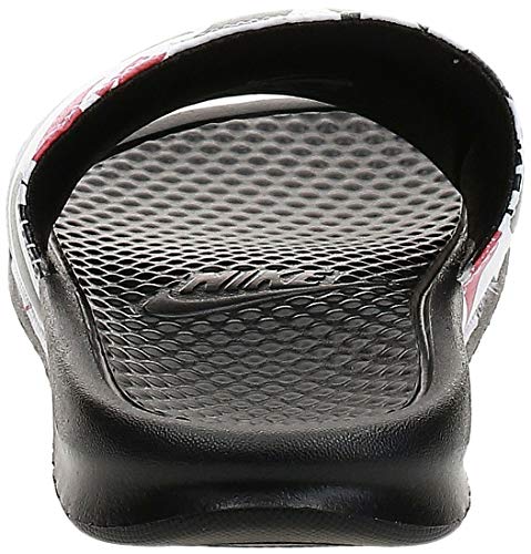 Nike Benassi JDI Print, Zapatilla de Correr Hombre, Negro/Negro/Blanco/Multi/Color, 40 EU