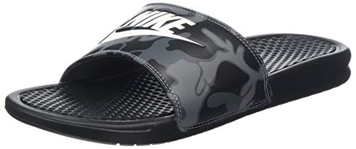 Nike Benassi JDI Print, Zapatos de Playa y Piscina Hombre, Negro (Black/Summit White 013), 40 EU
