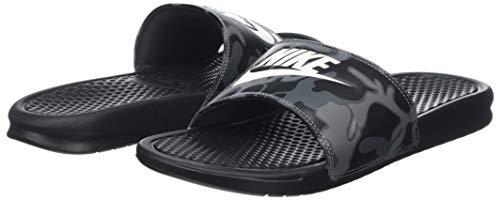 Nike Benassi JDI Print, Zapatos de Playa y Piscina Hombre, Negro (Black/Summit White 013), 40 EU