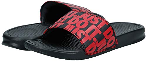 Nike Benassi JDI Print, Zapatos de Playa y Piscina Hombre, Negro (Black/University Red 25), 41 EU