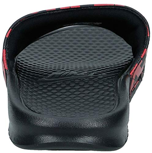 Nike Benassi JDI Print, Zapatos de Playa y Piscina Hombre, Negro (Black/University Red 25), 41 EU