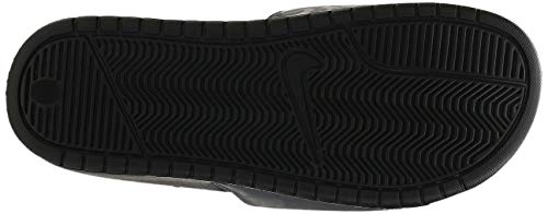 Nike Benassi Just Do It, Sandalia Hombre, Black Laser Orange Iron Grey, 44 EU