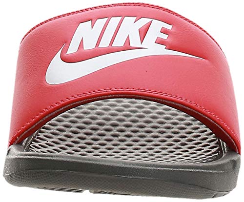 Nike Benassi, Sandalia de Diapositivas Hombre, Hierro Gris/Whitetrack Red, 40 EU