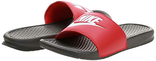 Nike Benassi, Sandalia de Diapositivas Hombre, Hierro Gris/Whitetrack Red, 40 EU