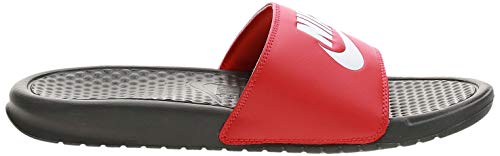 Nike Benassi, Sandalia de Diapositivas Hombre, Hierro Gris/Whitetrack Red, 40 EU