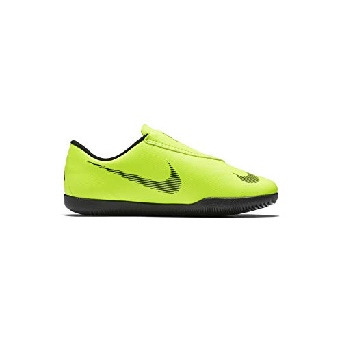 Nike Botas de Fútbol Mercurial Vapor Series Suela Lisa Amarillo/Negro Niño con Velcro