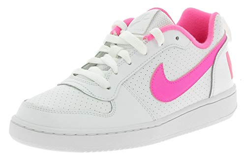 Nike Court Borough Low (GS), Zapatillas de Baloncesto Mujer, Blanco (White/Pink Blast 100), 37.5 EU