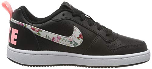 Nike Court Borough Low Vintage Floral, Zapatillas de Baloncesto Mujer, Negro (Black/Pale Ivory/Pink Tint 1), 35.5 EU