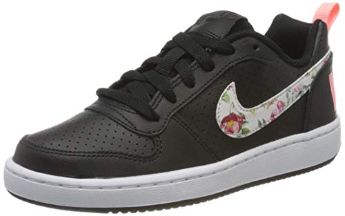 Nike Court Borough Low Vintage Floral, Zapatillas de Baloncesto Mujer, Negro (Black/Pale Ivory/Pink Tint 1), 35.5 EU