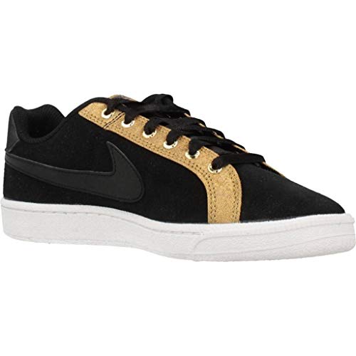 Nike Court Royale Premium, Zapatillas de Tenis Mujer, Multicolor (Black/Black/Metallic Gold/White 006), 39 EU