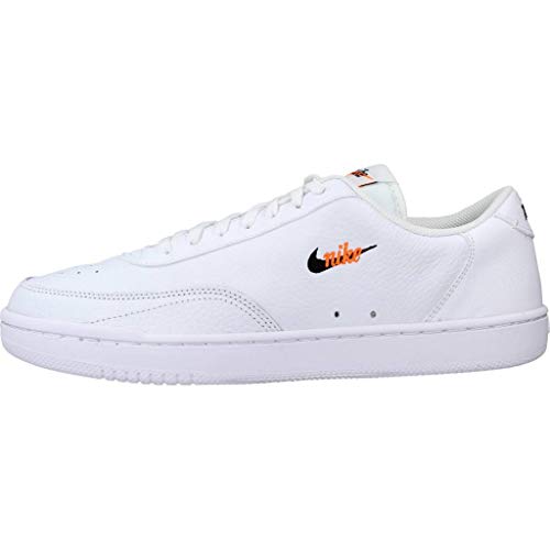 Nike Court Vintage Prem, Zapatillas de Tenis Hombre, Color Blanco, Negro y Naranja, 44 EU