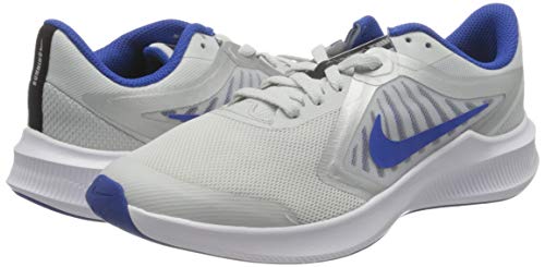 Nike Downshifter 10 (GS), Running Shoe Unisex-Child, Photon Dust/Game Royal-Speed Yellow, 36 EU