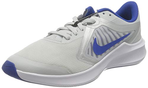 Nike Downshifter 10 (GS), Running Shoe Unisex-Child, Photon Dust/Game Royal-Speed Yellow, 36 EU
