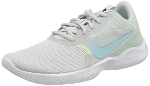 Nike Flex Experience RN 9, Running Shoe Mujer, Pure Platinum/Glacier Ice-Barely Volt, 36.5 EU