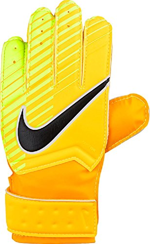 NIKE GK Mtch Guantes de Portero, Unisex niños, Negro/Naranja (Laser Orange) / Verde (Volt), 4