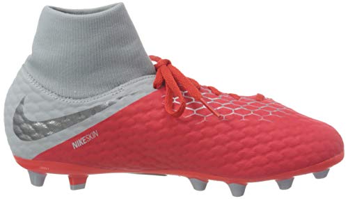 Nike JR Hypervenom 3 ACAD DF AG-Pro, Zapatillas de Fútbol Unisex Adulto, Rojo (Rot/Gr Rot/Gr), 38 EU