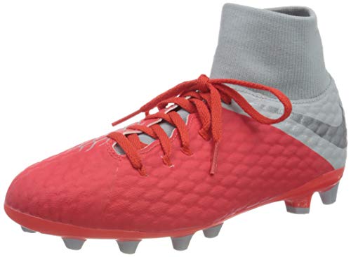 Nike JR Hypervenom 3 ACAD DF AG-Pro, Zapatillas de Fútbol Unisex Adulto, Rojo (Rot/Gr Rot/Gr), 38 EU