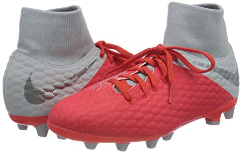 Nike JR Hypervenom 3 ACAD DF AG-Pro, Zapatillas de Fútbol Unisex Adulto, Rojo (Rot/Gr Rot/Gr), 38 EU