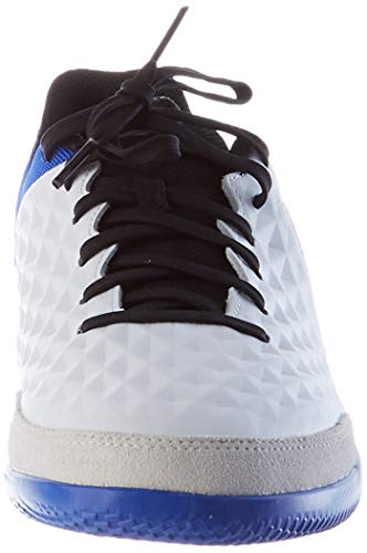 Nike Legend 8 Academy IC, Football Shoe Unisex Adulto, White/Black-Hyper Royal-Metallic Silver, 38 EU