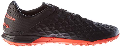 Nike Legend 8 Pro TF, Football Shoe Unisex Adulto, Black/Dark Smoke Grey-Chile Red, 43 EU