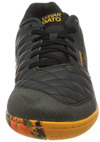 Nike Lunar Gato II IC, Football Shoe Hombre, Gris Humo Oscuro/Naranja Láser/Negro/Blanco, 42 EU