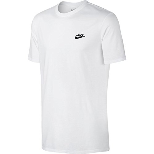 Nike M Nsw Tee Club Embrd Ftra, Camiseta de Manga Corta para Hombre, Blanco (White / Black), M
