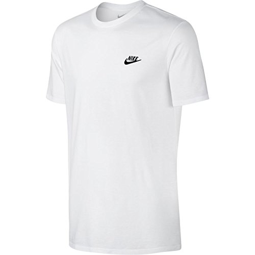 Nike M Nsw Tee Club Embrd Ftra, Camiseta de Manga Corta para Hombre, Blanco (White / Black), M
