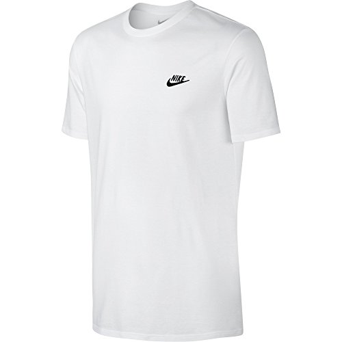Nike M Nsw Tee Club Embrd Ftra, Camiseta de Manga Corta para Hombre, Blanco (White / Black), M