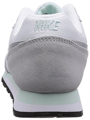 Nike MD Runner 2, Zapatillas de Running Mujer, Blanco (White/Fibreglass/Pure Platinum/Metallic Silver 103), 36.5