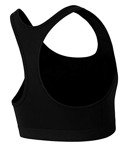 NIKE Med Band Bra Non Pad Sujetador de Deporte, Mujer, Black/Black/(White), M