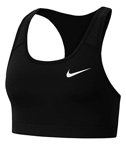 NIKE Med Band Bra Non Pad Sujetador de Deporte, Mujer, Black/Black/(White), M