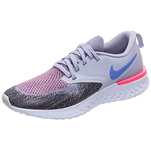 Nike Odyssey React Flyknit 2, Running Shoe Mujer, Indigo Haze/Sapphire/Negro/Iron Purple, 40 EU