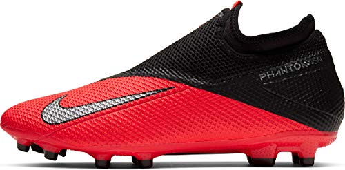 Nike Phantom VSN 2 Academy DF FG/MG, Botas de fútbol Unisex Adulto, Color Rojo metálico Plateado 606, 43 EU
