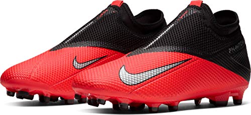 Nike Phantom VSN 2 Academy DF FG/MG, Botas de fútbol Unisex Adulto, Color Rojo metálico Plateado 606, 43 EU