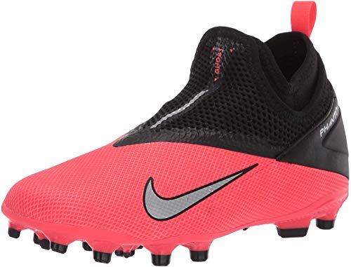 Nike Phantom VSN 2 Academy DF FG/MG, Botas de fútbol Unisex niños, Color Rojo metálico Plateado 606, 35.5 EU