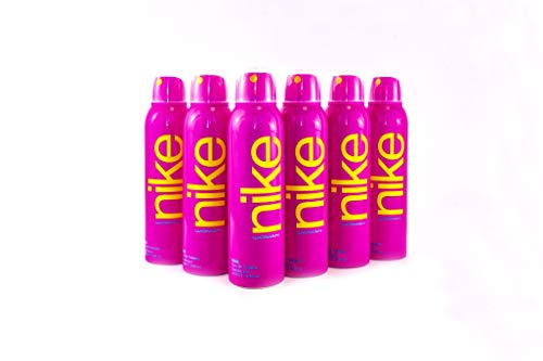Nike Pink Woman Eau de Toilette Desodorante Spray 200ml - Pack de 6