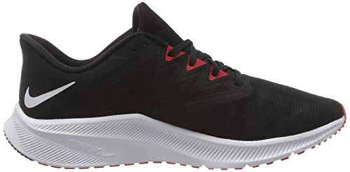 Nike Quest 3, Running Shoe Hombre, Black/University Red-White, 41 EU