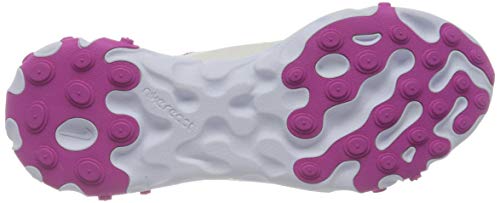 Nike React Element 55 Women's Shoe, Zapatillas para Correr Mujer, White/Fire Pink-Sapphire-Barely Volt, 36 EU