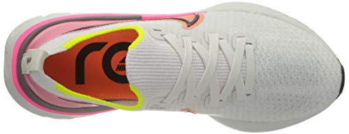 Nike React Infinity Run Flyknit, Zapatillas de Running Mujer, Gris (Platinum Tint/Black-Pink Blast 004), 40 EU