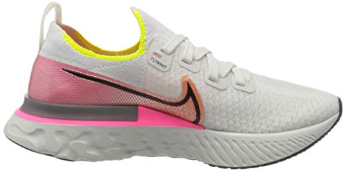 Nike React Infinity Run Flyknit, Zapatillas de Running Mujer, Gris (Platinum Tint/Black-Pink Blast 004), 42 EU
