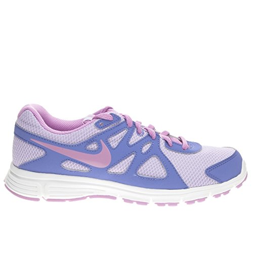 Nike Revolution 2 GS, Zapatillas de Running niña, Blanco/Morado/Rosa, 35.5