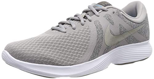 Nike Revolution 4 EU, Zapatillas de Running Hombre, Atmosphere Grey/MTLC Pewter-Thunder Grey-LT Current Blue-White, 41