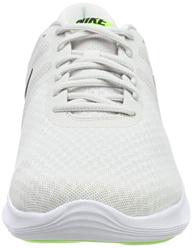 Nike Revolution 4 EU, Zapatillas de Running Hombre, Platinum Tint/Black-Electric Green-Atmosphere Grey-White, 41