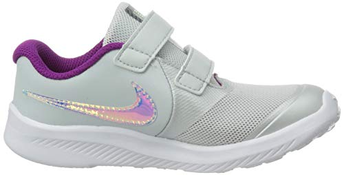 Nike Star Runner 2 Power (TDV), Zapatillas para Correr Niñas, Pure Platinum Multi Color Barely Volt Red Plum White, 27 EU