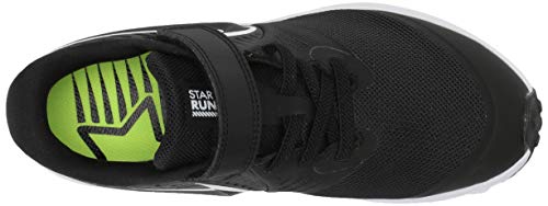 Nike Star Runner 2 (PSV), Zapatillas de Running, Negro (Black/White/Black/Volt 001), 34 EU