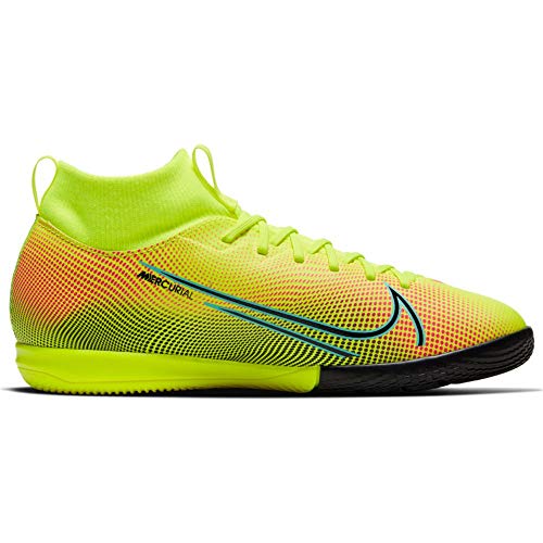 Nike Superfly 7 Academy MDS IC, Zapatillas de Futsal Unisex Niños, Lemon Venom Black Aurora Botas de Esquí Color Verde Y Negro, 34 EU