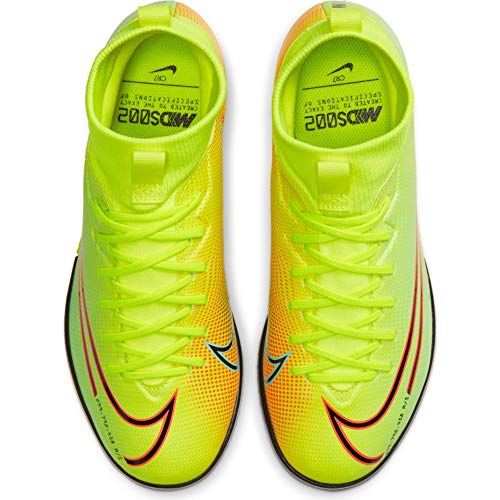 Nike Superfly 7 Academy MDS IC, Zapatillas de Futsal Unisex Niños, Lemon Venom Black Aurora Botas de Esquí Color Verde Y Negro, 34 EU